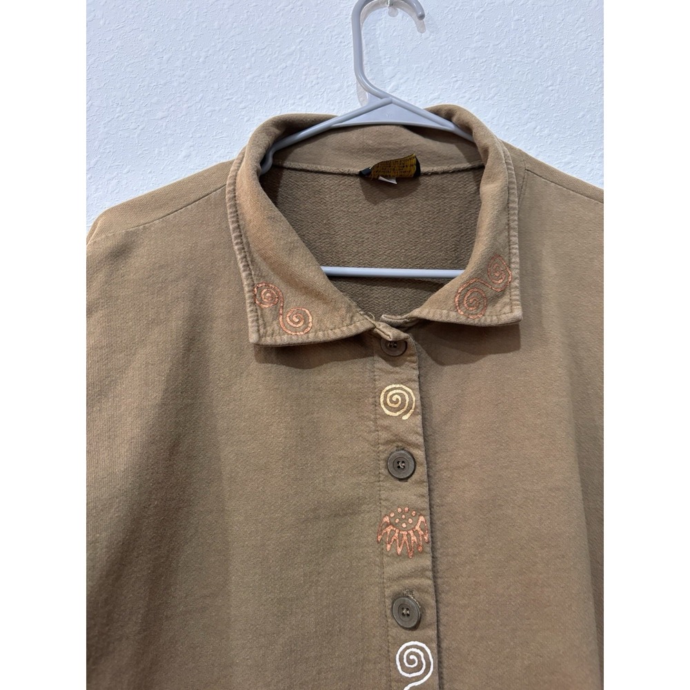 Babytoes Cotton Olive Barn Jacket Sz XL Chore Coat Gorpcore Whimsigoth Lagenlook - Picture 6 of 16